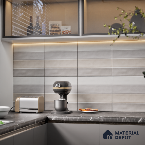 Faux Subway  Tile TL 07257 B Sintra 4002 Granula 1 ft x 1 ft Ceramic Matte Finish - 9 mm  | 2 mm Spacer is Mandatory | Please Expect a Slight Variation of Pattern